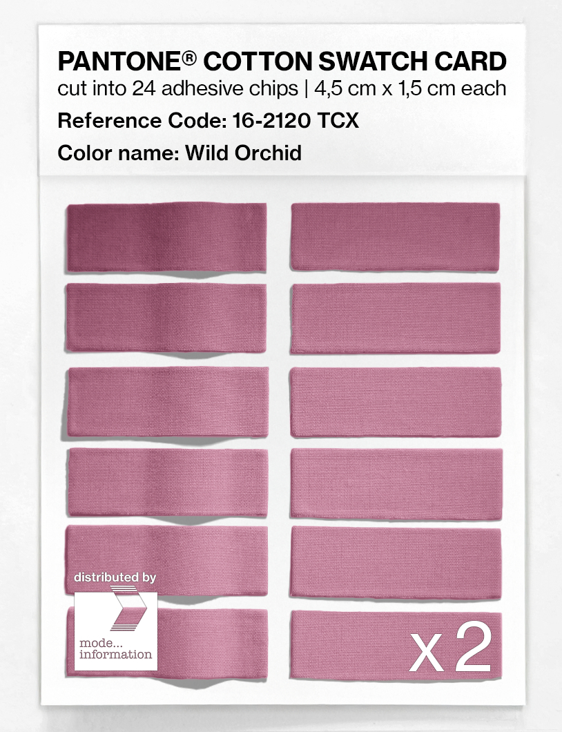 Product image 6 of the product “PANTONE® COTTON SWATCH CARD 16-2120 TCX Wild Orchid ”