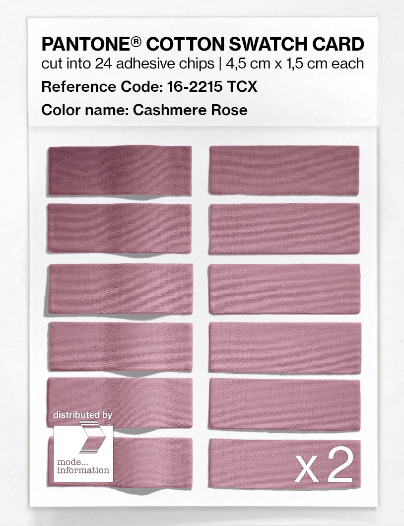 Product image 6 of the product “PANTONE® COTTON SWATCH CARD 16-2215 TCX Cashmere Rose ”