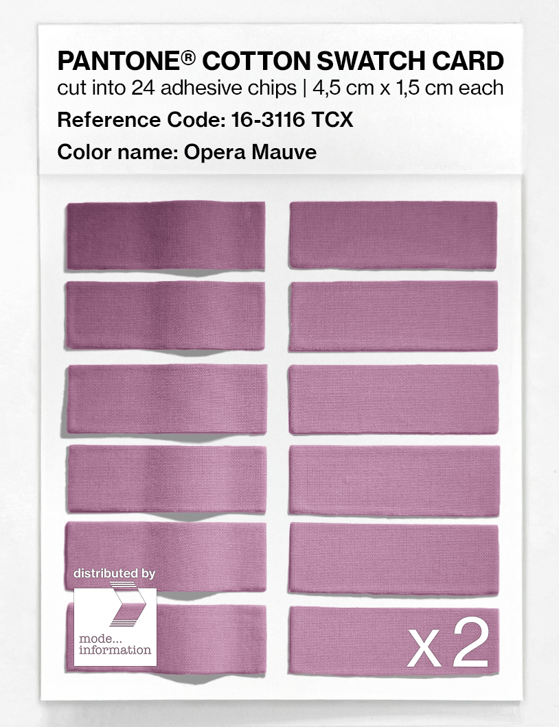 Product image 6 of the product “PANTONE® COTTON SWATCH CARD 16-3116 TCX Opera Mauve ”