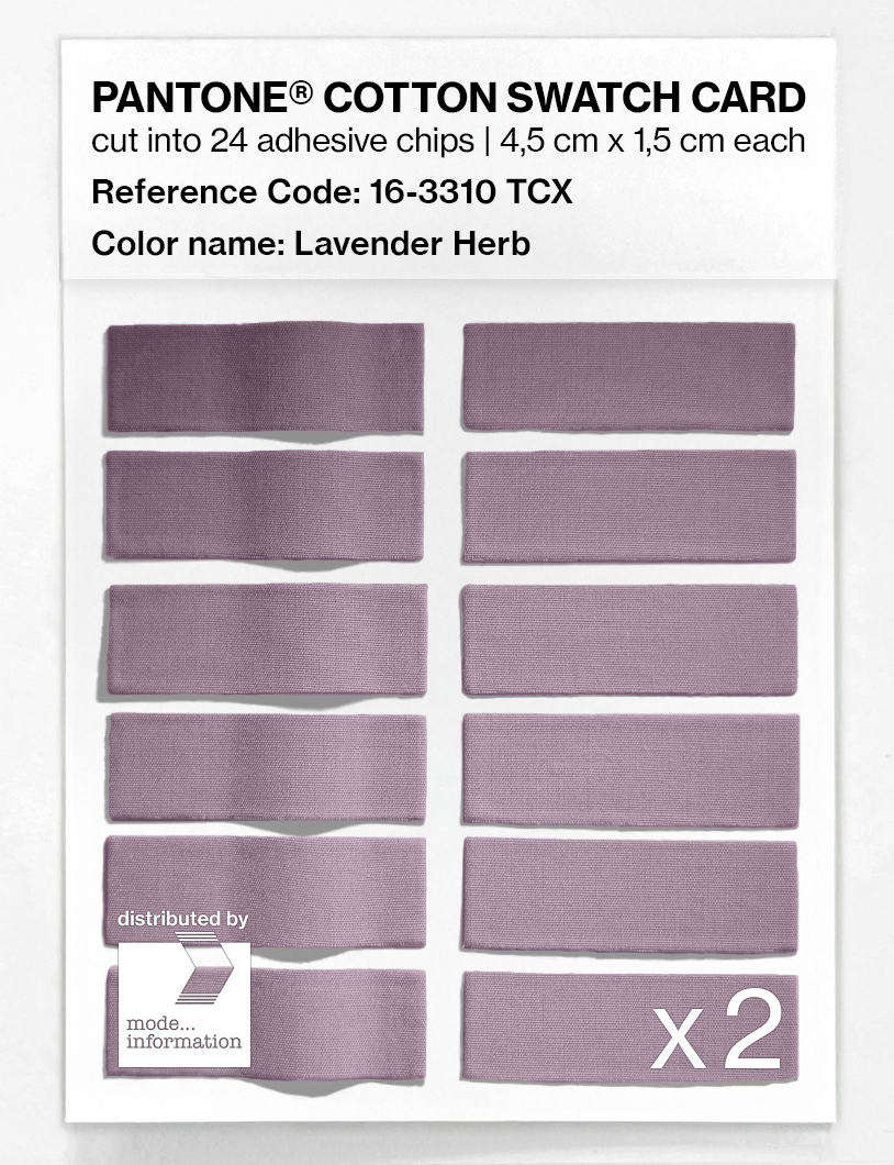 Product image 6 of the product “PANTONE® COTTON SWATCH CARD 16-3310 TCX Lavender Herb ”