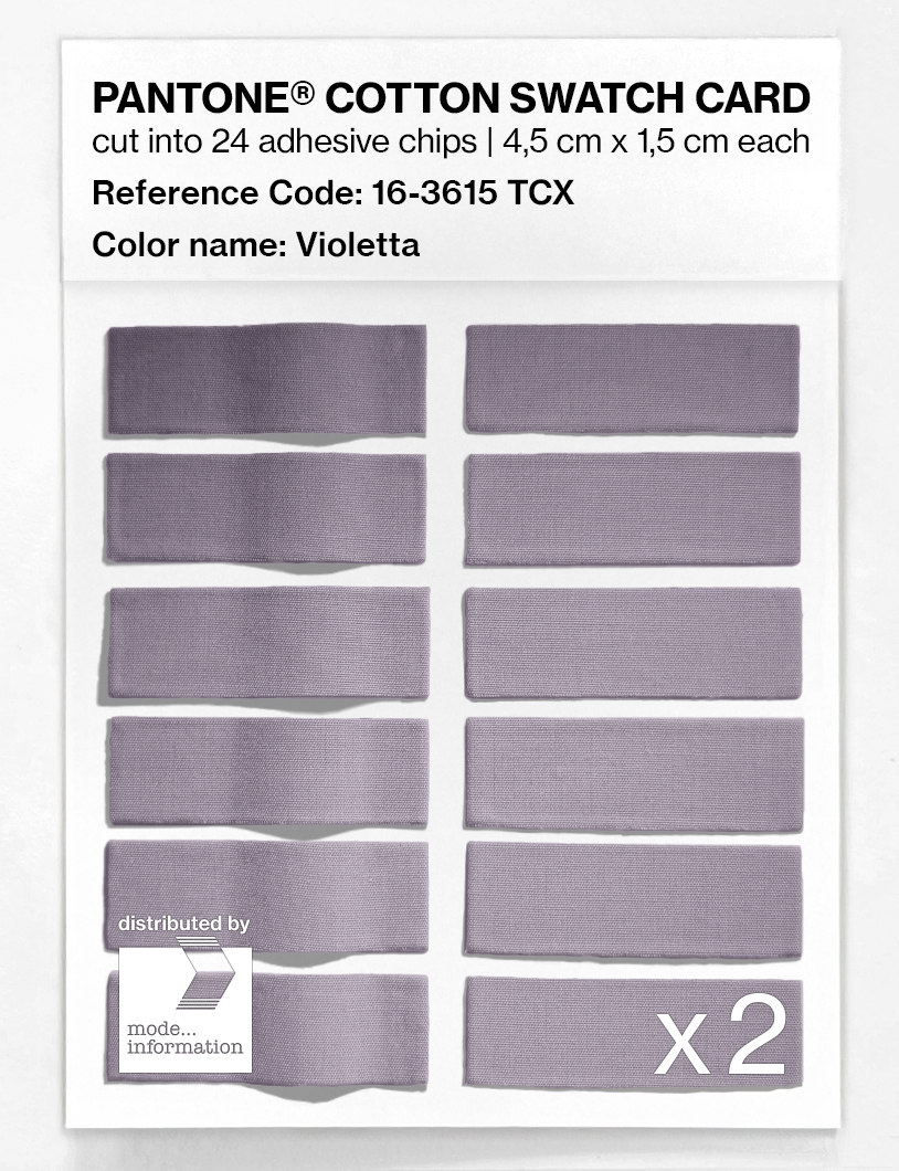 Product image 6 of the product “PANTONE® COTTON SWATCH CARD 16-3615 TCX Violetta ”
