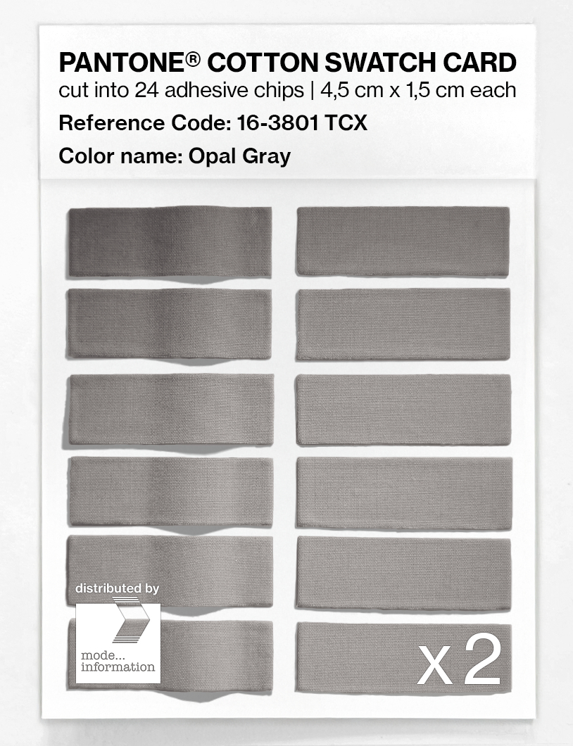 Artikelbild 6 des Artikels “PANTONE® COTTON SWATCH CARD 16-3801 TCX Opal Gray “