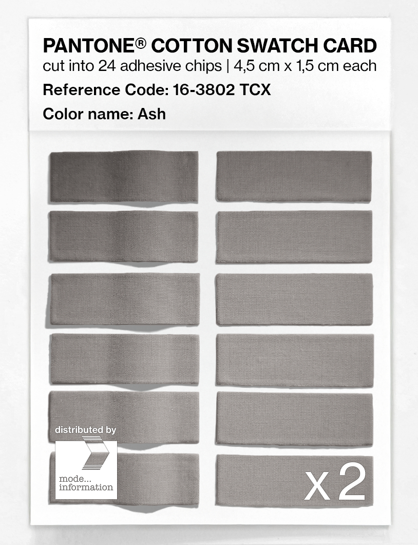 Product image 6 of the product “PANTONE® COTTON SWATCH CARD 16-3802 TCX Ash ”