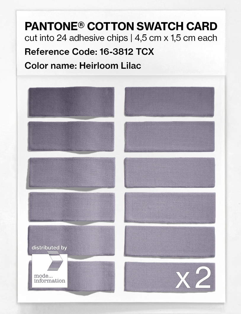 Product image 6 of the product “PANTONE® COTTON SWATCH CARD 16-3812 TCX Heirloom Lilac ”