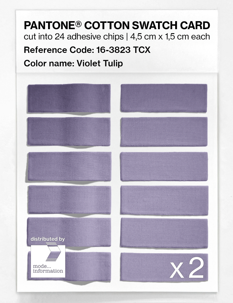 Product image 6 of the product “PANTONE® COTTON SWATCH CARD 16-3823 TCX Violet Tulip ”