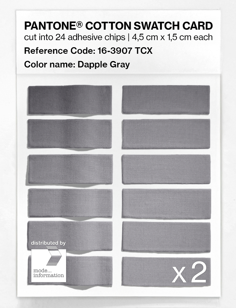 Product image 6 of the product “PANTONE® COTTON SWATCH CARD 16-3907 TCX Dapple Gray ”