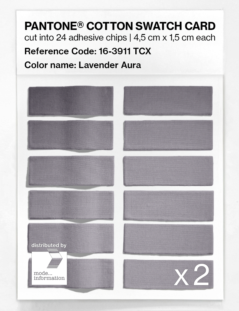 Product image 6 of the product “PANTONE® COTTON SWATCH CARD 16-3911 TCX Lavender Aura ”