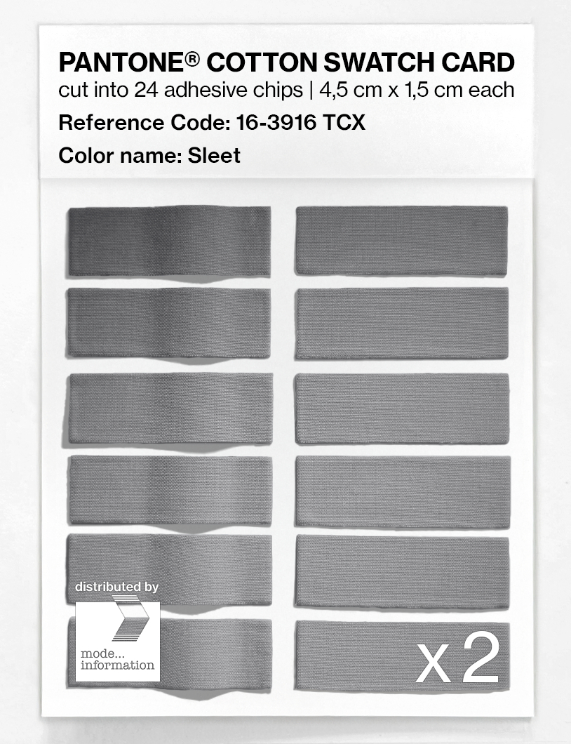 Product image 6 of the product “PANTONE® COTTON SWATCH CARD 16-3916 TCX Sleet ”