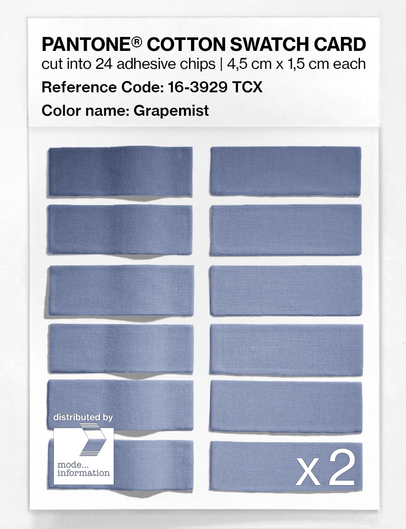 Product image 6 of the product “PANTONE® COTTON SWATCH CARD 16-3929 TCX Grapemist ”