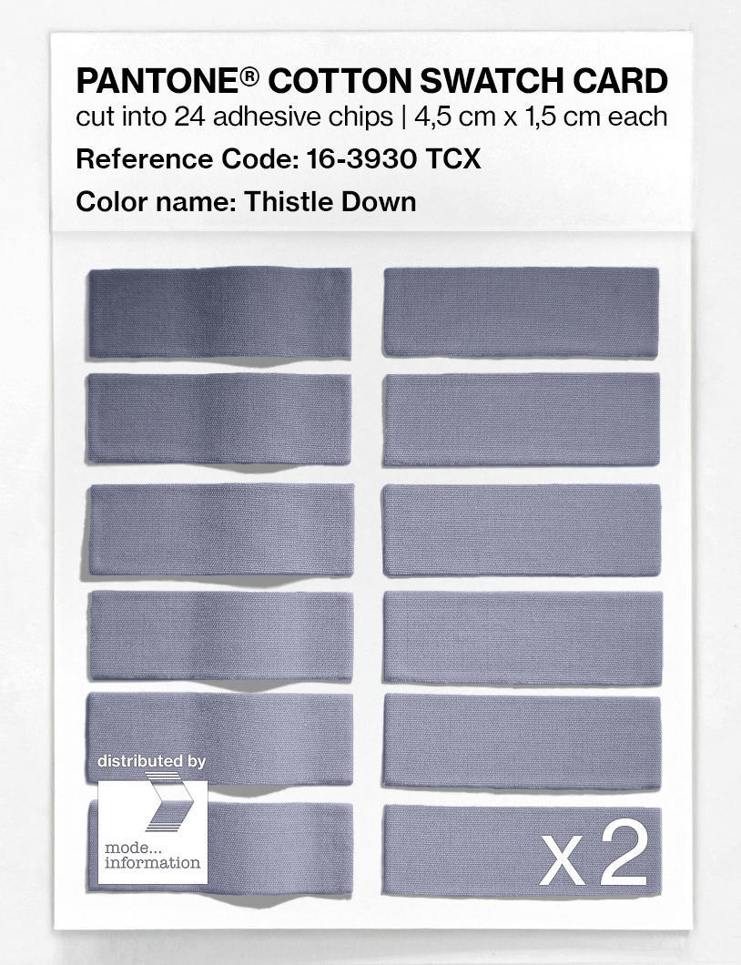 Product image 6 of the product “PANTONE® COTTON SWATCH CARD 16-3930 TCX Thistle Down ”