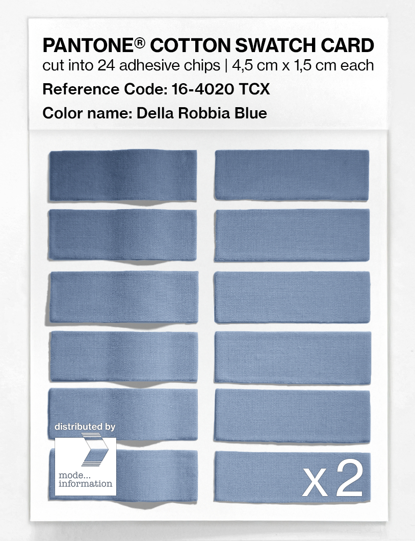 Product image 6 of the product “PANTONE® COTTON SWATCH CARD 16-4020 TCX Della Robbia Blue ”
