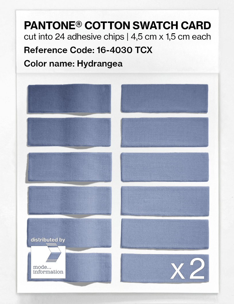 Product image 6 of the product “PANTONE® COTTON SWATCH CARD 16-4030 TCX Hydrangea ”