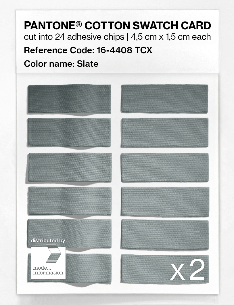 Product image 6 of the product “PANTONE® COTTON SWATCH CARD 16-4408 TCX Slate ”