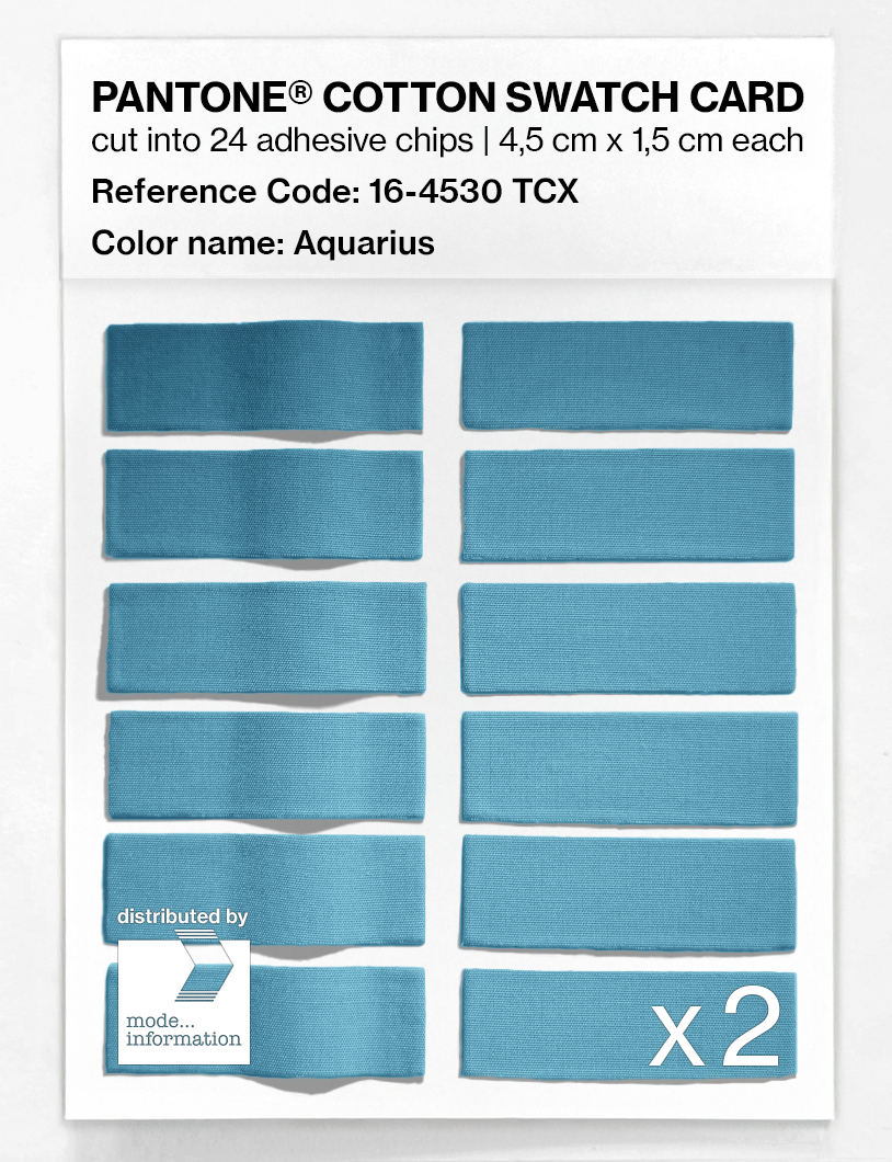 Product image 6 of the product “PANTONE® COTTON SWATCH CARD 16-4530 TCX Aquarius ”