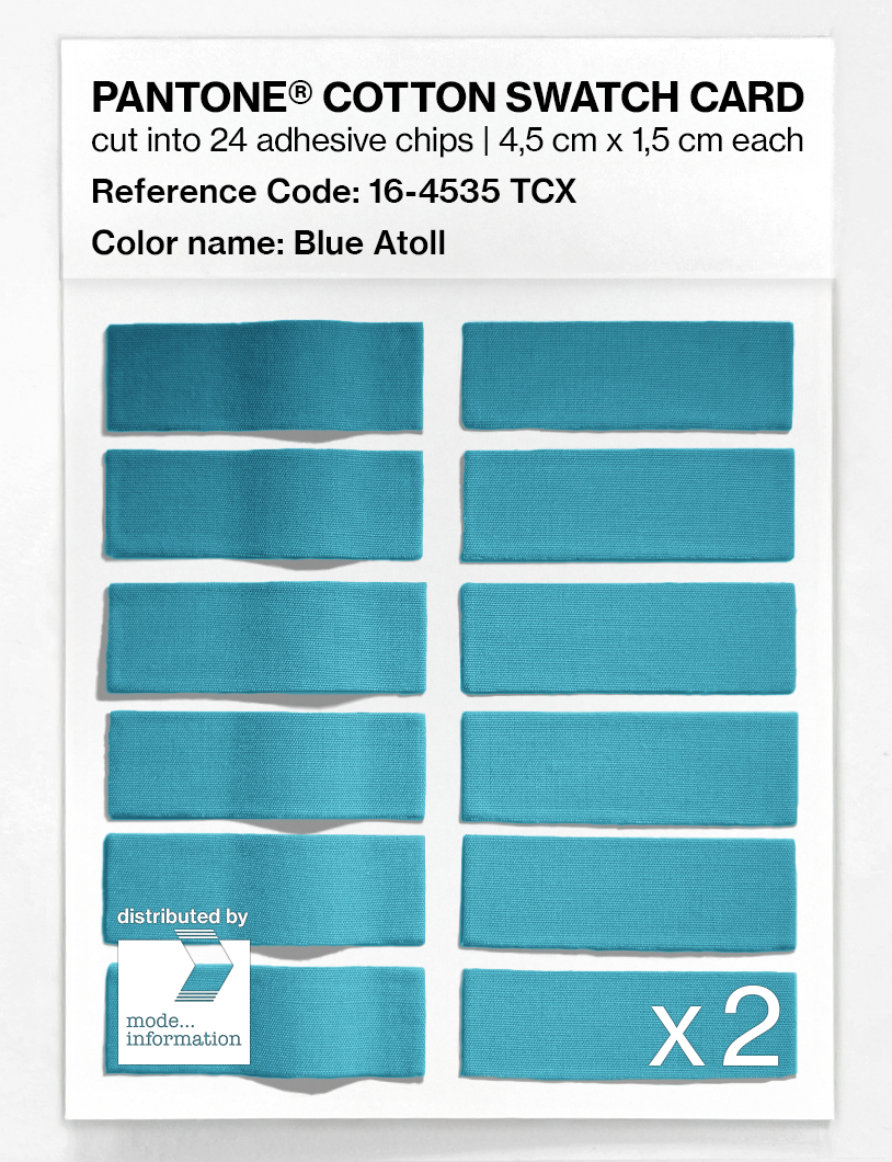 Artikelbild 6 des Artikels “PANTONE® COTTON SWATCH CARD 16-4535 TCX Blue Atoll “