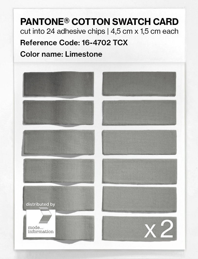 Product image 6 of the product “PANTONE® COTTON SWATCH CARD 16-4702 TCX Limestone ”