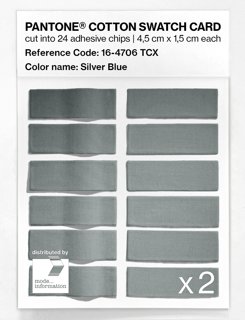 Product image 6 of the product “PANTONE® COTTON SWATCH CARD 16-4706 TCX Silver Blue ”
