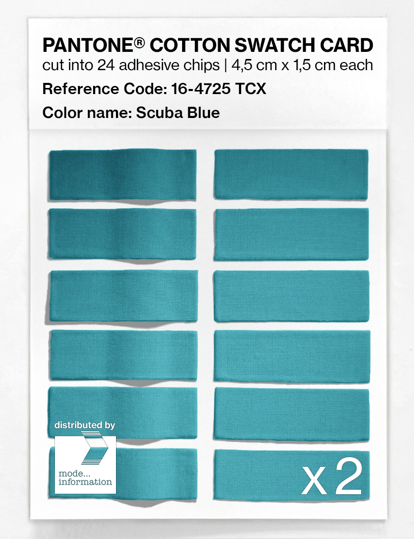 Artikelbild 6 des Artikels “PANTONE® COTTON SWATCH CARD 16-4725 TCX Scuba Blue “