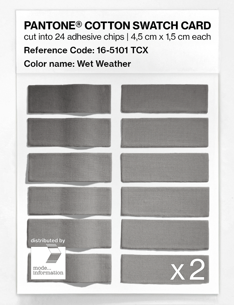 Product image 6 of the product “PANTONE® COTTON SWATCH CARD 16-5101 TCX Wet Weather ”