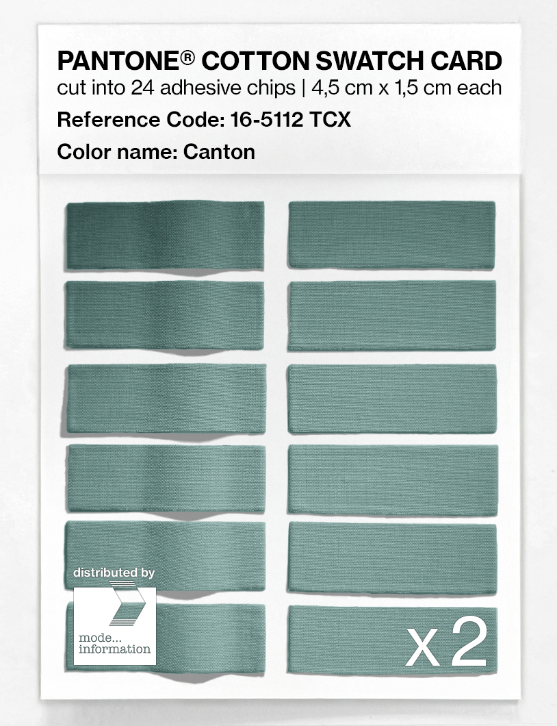 Product image 6 of the product “PANTONE® COTTON SWATCH CARD 16-5112 TCX Canton ”