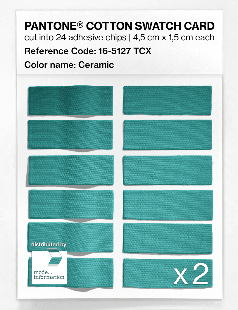 Product image 6 of the product “PANTONE® COTTON SWATCH CARD 16-5127 TCX Ceramic ”
