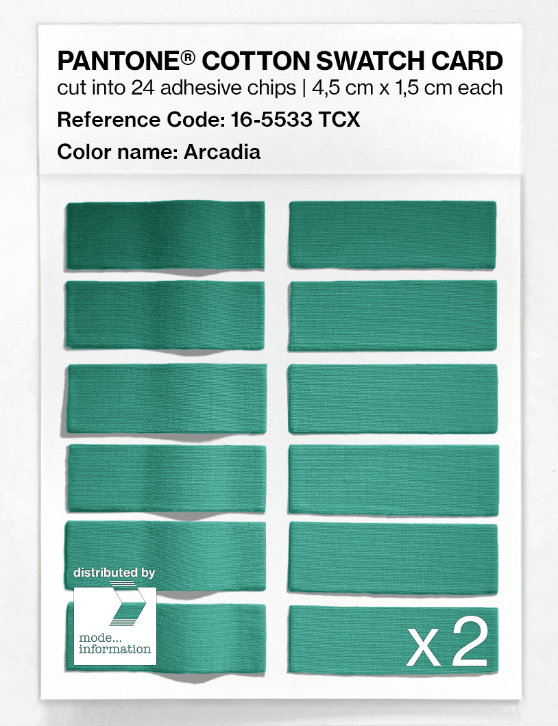 Product image 6 of the product “PANTONE® COTTON SWATCH CARD 16-5533 TCX Arcadia ”