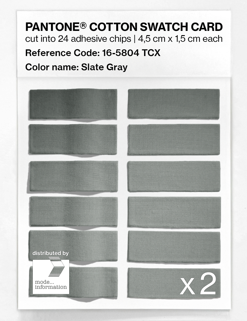 Product image 6 of the product “PANTONE® COTTON SWATCH CARD 16-5804 TCX Slate Gray ”