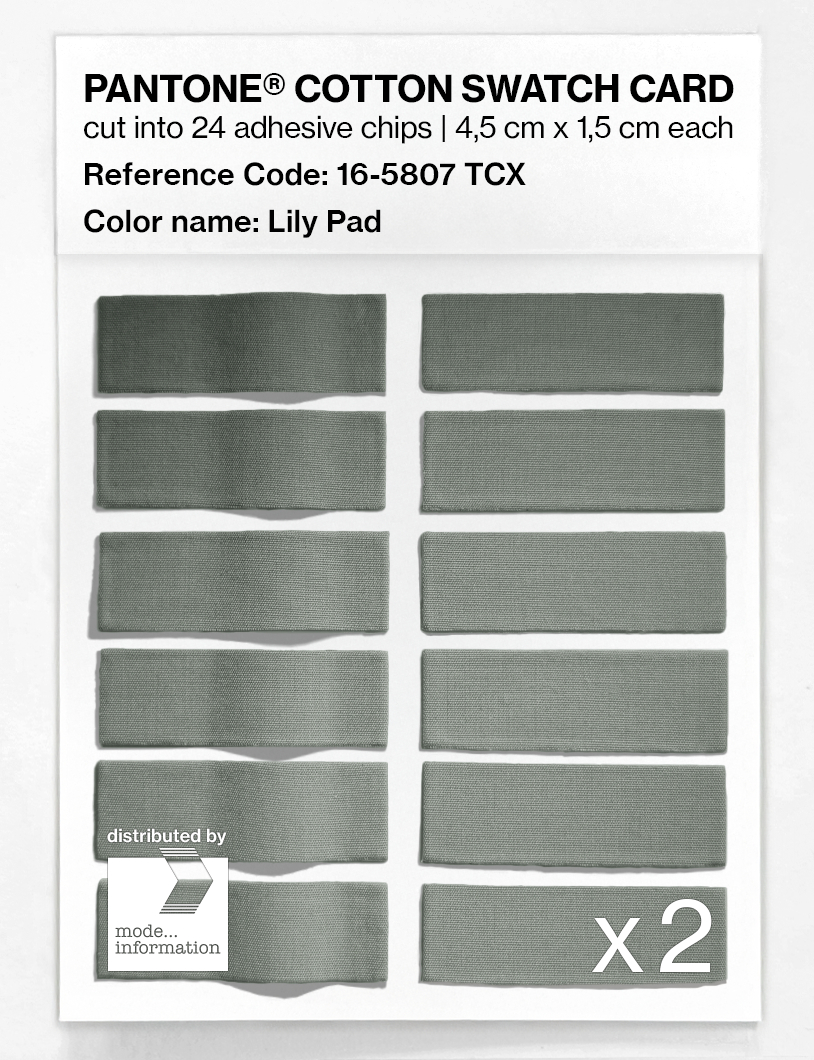 Product image 6 of the product “PANTONE® COTTON SWATCH CARD 16-5807 TCX Lily Pad ”