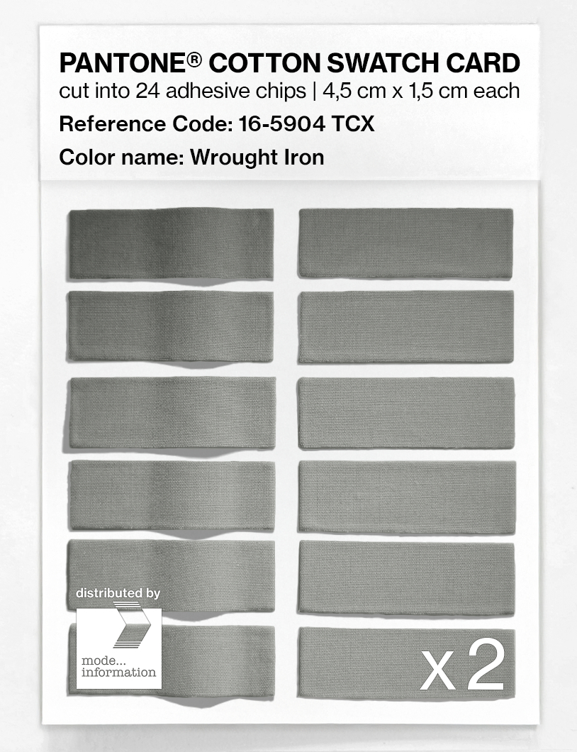Product image 6 of the product “PANTONE® COTTON SWATCH CARD 16-5904 TCX Wrought Iron ”