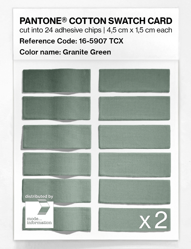 Artikelbild 6 des Artikels “PANTONE® COTTON SWATCH CARD 16-5907 TCX Granite Green “
