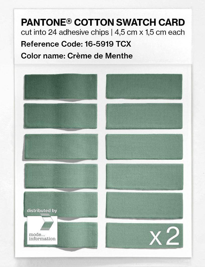 Product image 6 of the product “PANTONE® COTTON SWATCH CARD 16-5919 TCX Crème de Menthe ”