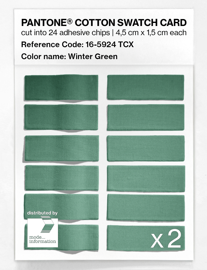 Product image 6 of the product “PANTONE® COTTON SWATCH CARD 16-5924 TCX Winter Green ”