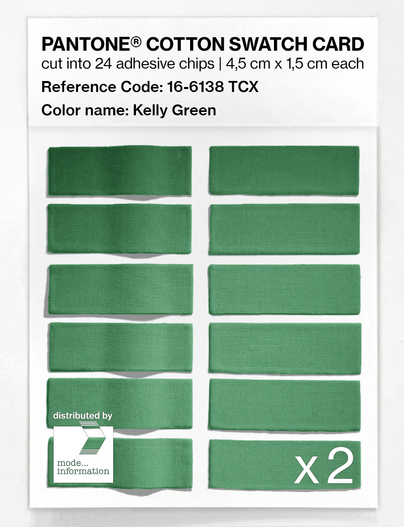 Product image 6 of the product “PANTONE® COTTON SWATCH CARD 16-6138 TCX Kelly Green ”
