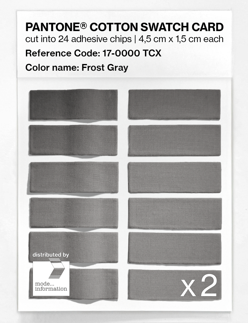 Artikelbild 6 des Artikels “PANTONE® COTTON SWATCH CARD 17-0000 TCX Frost Gray “