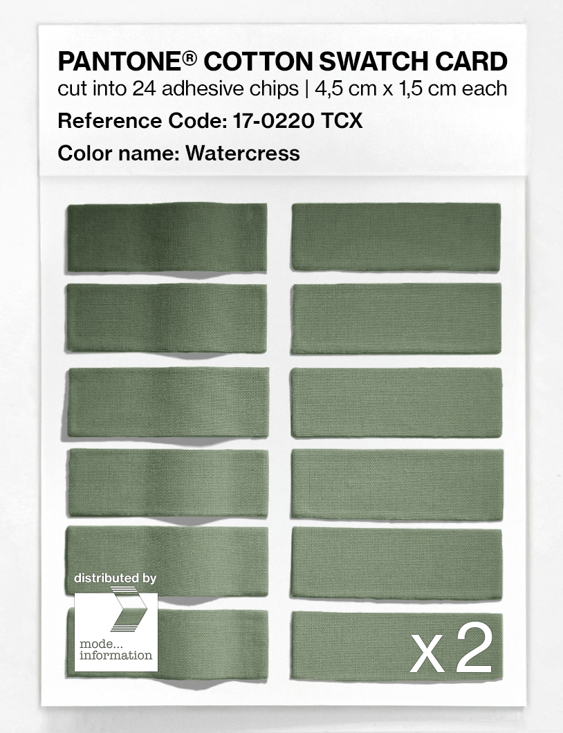 Product image 6 of the product “PANTONE® COTTON SWATCH CARD 17-0220 TCX Watercress ”
