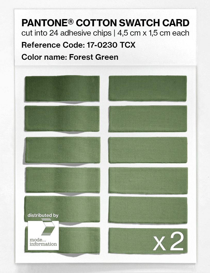 Product image 6 of the product “PANTONE® COTTON SWATCH CARD 17-0230 TCX Forest Green ”