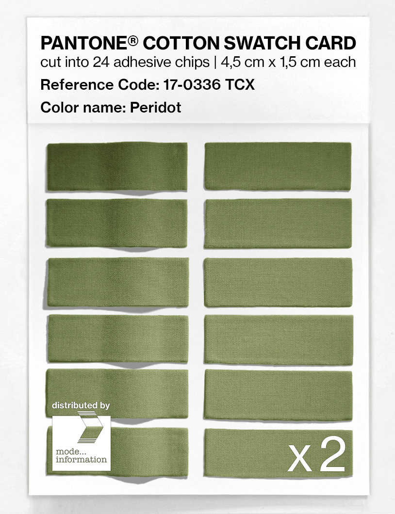 Product image 6 of the product “PANTONE® COTTON SWATCH CARD 17-0336 TCX Peridot ”