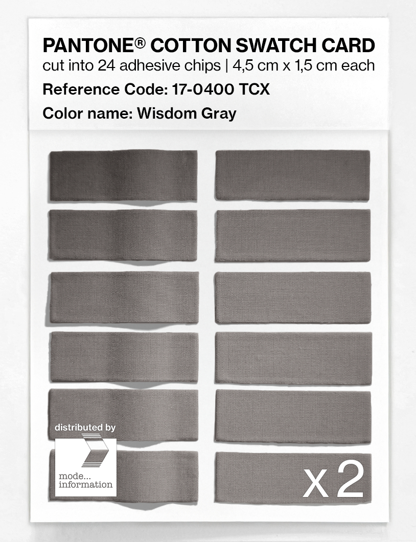 Artikelbild 6 des Artikels “PANTONE® COTTON SWATCH CARD 17-0400 TCX Wisdom Gray “