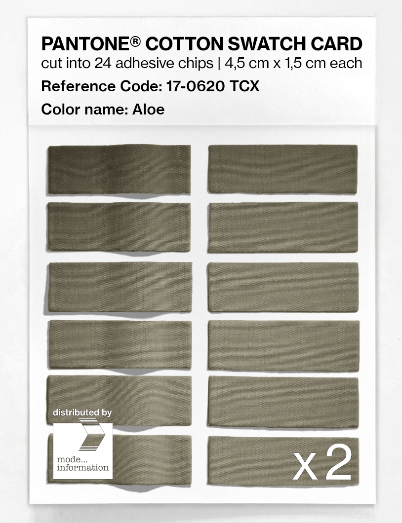 Product image 6 of the product “PANTONE® COTTON SWATCH CARD 17-0620 TCX Aloe ”