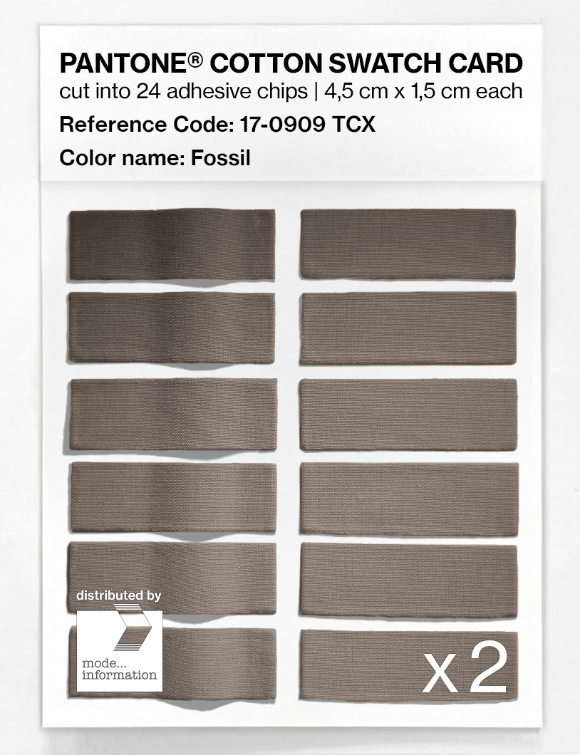 Product image 6 of the product “PANTONE® COTTON SWATCH CARD 17-0909 TCX Fossil ”