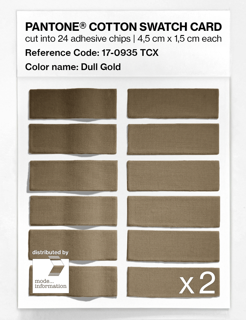 Product image 6 of the product “PANTONE® COTTON SWATCH CARD 17-0935 TCX Dull Gold ”