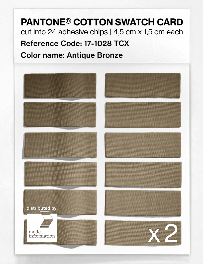 Artikelbild 6 des Artikels “PANTONE® COTTON SWATCH CARD 17-1028 TCX Antique Bronze “
