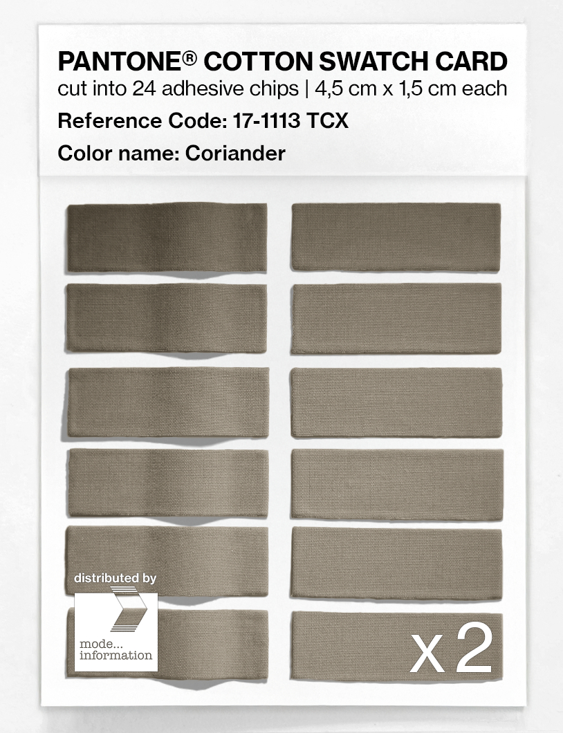 Product image 6 of the product “PANTONE® COTTON SWATCH CARD 17-1113 TCX Coriander ”