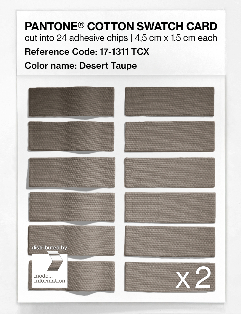 Product image 6 of the product “PANTONE® COTTON SWATCH CARD 17-1311 TCX Desert Taupe ”