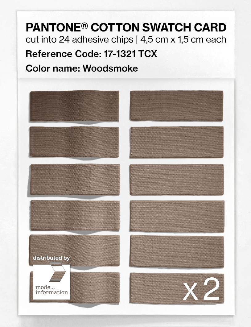 Product image 6 of the product “PANTONE® COTTON SWATCH CARD 17-1321 TCX Woodsmoke ”