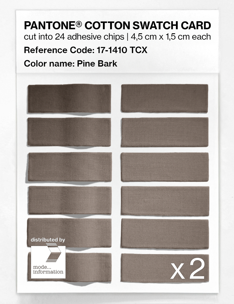 Product image 6 of the product “PANTONE® COTTON SWATCH CARD 17-1410 TCX Pine Bark ”