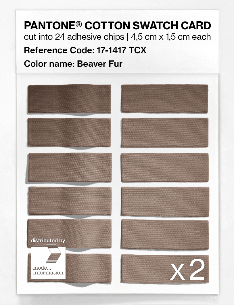 Product image 6 of the product “PANTONE® COTTON SWATCH CARD 17-1417 TCX Beaver Fur ”
