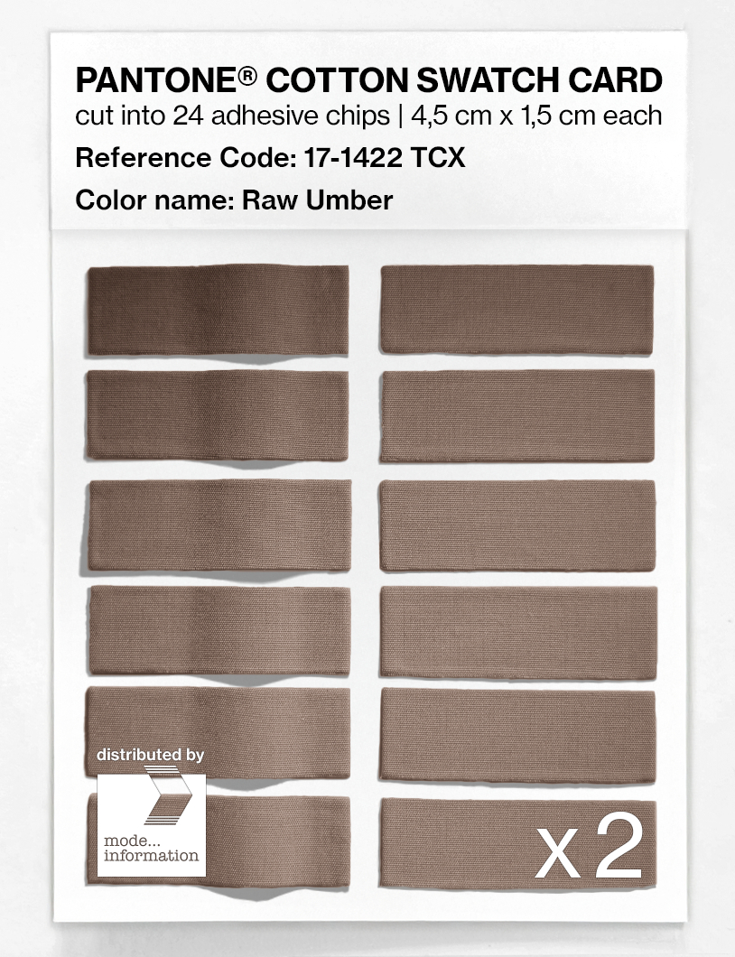 Product image 6 of the product “PANTONE® COTTON SWATCH CARD 17-1422 TCX Raw Umber ”