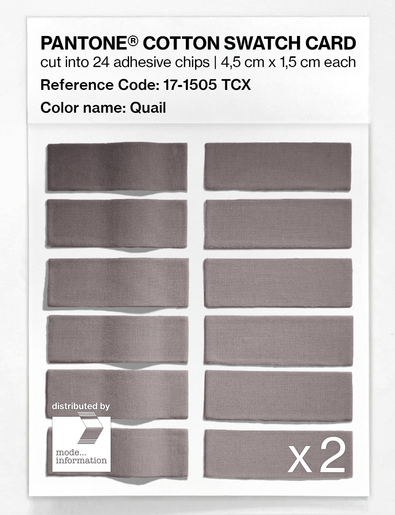 Product image 6 of the product “PANTONE® COTTON SWATCH CARD 17-1505 TCX Quail ”