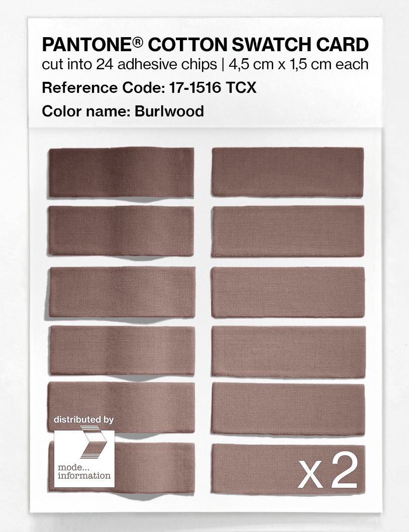 Product image 6 of the product “PANTONE® COTTON SWATCH CARD 17-1516 TCX Burlwood ”